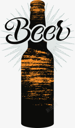 啤酒瓶素材