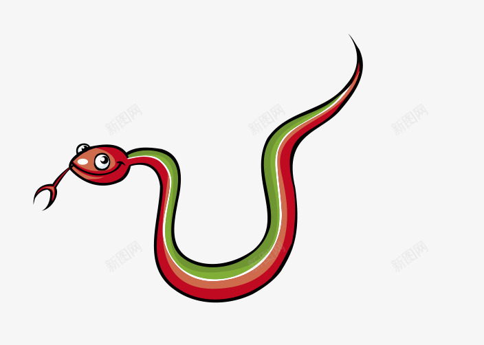 卡通蛇类曲线png免抠素材_88icon https://88icon.com 卡通 曲线 蛇类
