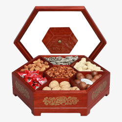 干果盒欧式创意实木糖果盒高清图片