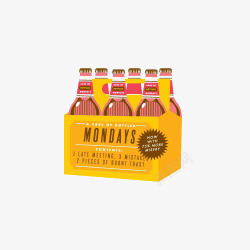 啤酒一箱卡通啤酒高清图片