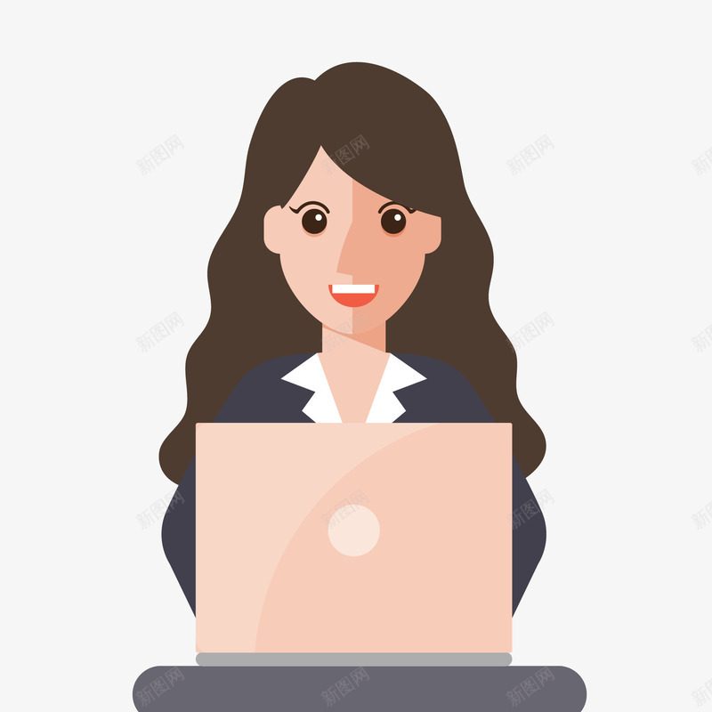 微笑的商务女性png免抠素材_88icon https://88icon.com 人物 人物设计 办公 卡通 商务人士 女性 微笑