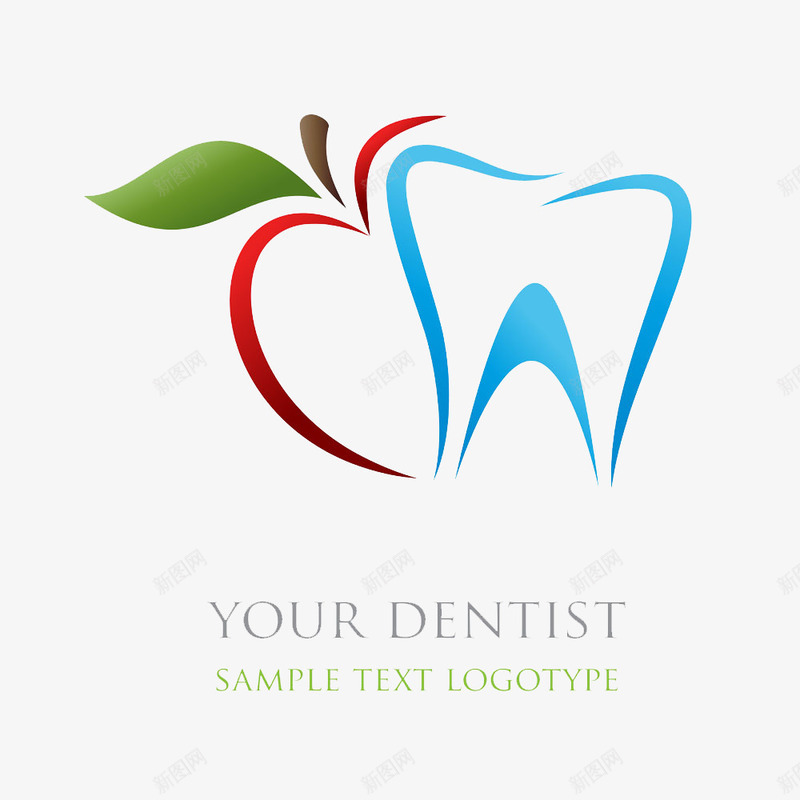 关爱牙齿png免抠素材_88icon https://88icon.com 健康 医生 牙齿 苹果