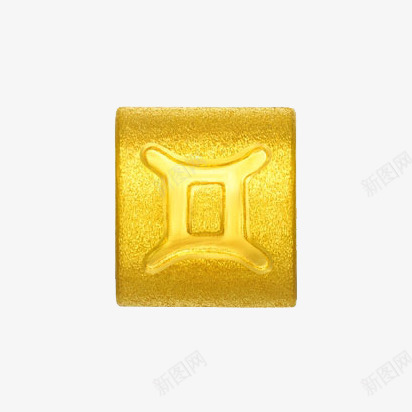 周大福双子座黄金转运珠png免抠素材_88icon https://88icon.com 产品实物 十二生肖 双子座 周大福 珠宝 童趣 转运珠 黄金