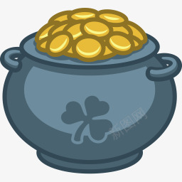煎饼锅一罐金子图标图标