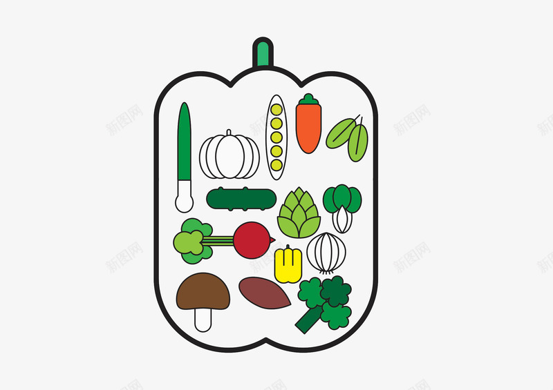 手绘简笔画蔬菜合集png免抠素材_88icon https://88icon.com 手绘 手绘火锅食材 火锅 简笔画 美食 蔬菜 食材