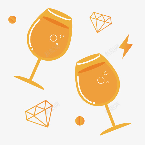 啤酒碰杯卡通手绘png免抠素材_88icon https://88icon.com 卡通 啤酒 欢快 碰杯