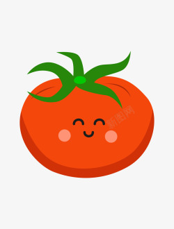 微笑的西红柿手绘图素材