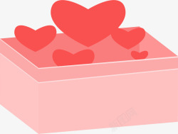 活动礼品卡通手绘情人节礼盒包装矢量图高清图片