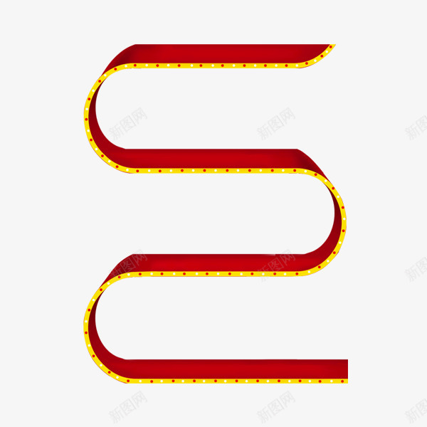 曲线平台png免抠素材_88icon https://88icon.com 喜庆 简约 红色 霓虹灯光 霓虹灯装饰