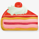 六个蛋糕蛋糕樱桃奶油Cakeicons图标图标