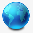 水晶电脑桌面网页图标透明蓝色地球图标