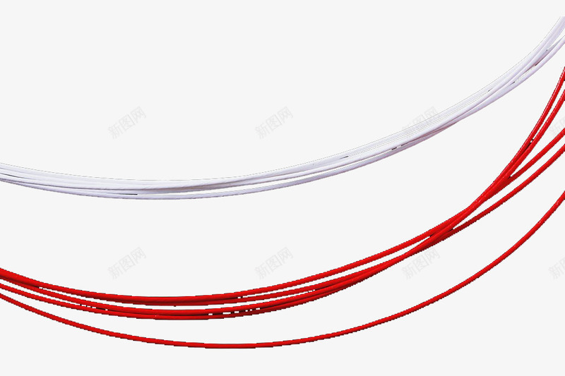 红白线条png免抠素材_88icon https://88icon.com 曲线 线条 绳子 装饰 装饰素材