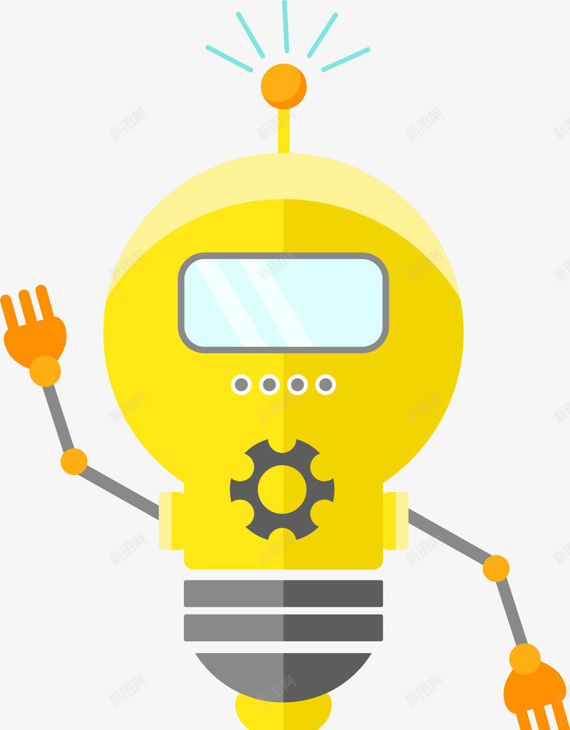 打招呼机器人png免抠素材_88icon https://88icon.com 卡通机器人 卡通礼貌 可爱机器人 未来科技 机械 装饰图案 黄色机器人