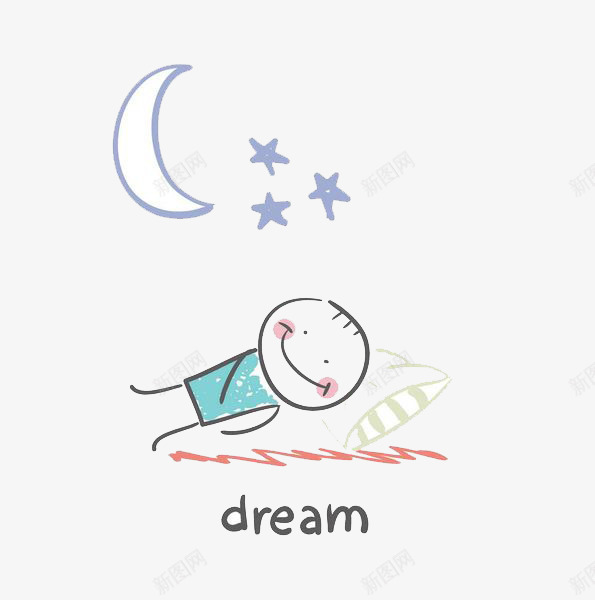 睡梦中的可爱小孩png免抠素材_88icon https://88icon.com dream 儿童孩子 小男孩 月亮星星 水彩画 简笔画 蓝色衣服