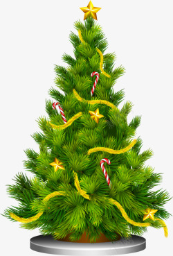 圣诞节绿色圣诞树素材