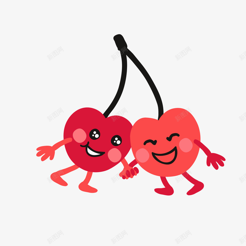 卡通装饰扁平化樱桃水果矢量图eps免抠素材_88icon https://88icon.com 卡通樱桃水果 扁平化樱桃装饰水果 插画水果 水果 水果png 矢量樱桃水果 矢量图
