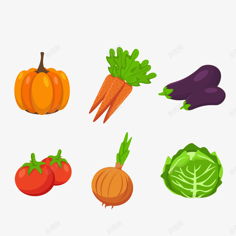 卡通动画蔬菜矢量图ai免抠素材_88icon https://88icon.com eps 动画 卡通 蔬菜 蔬菜俯视 矢量图