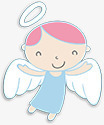 可爱的天使png免抠素材_88icon https://88icon.com 卡通天使 天使女孩 小天使 手绘天使 翅膀