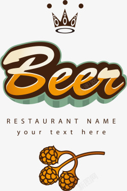 精美beer啤酒标签矢量图素材