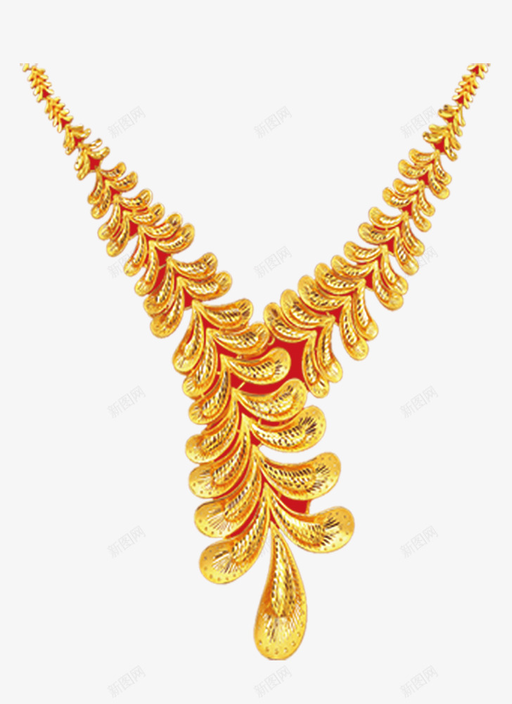 金项链png免抠素材_88icon https://88icon.com 珠宝 精美 金项链 黄金