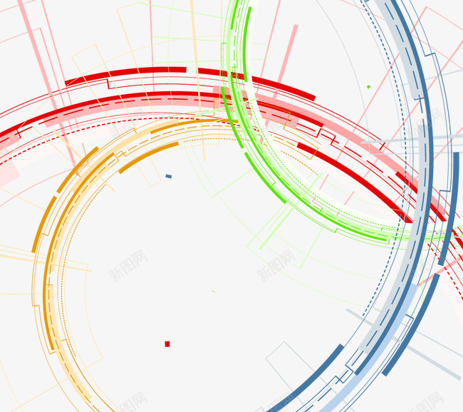 抽象炫彩科技曲线png免抠素材_88icon https://88icon.com 几何 抽象 曲线 炫彩 科技