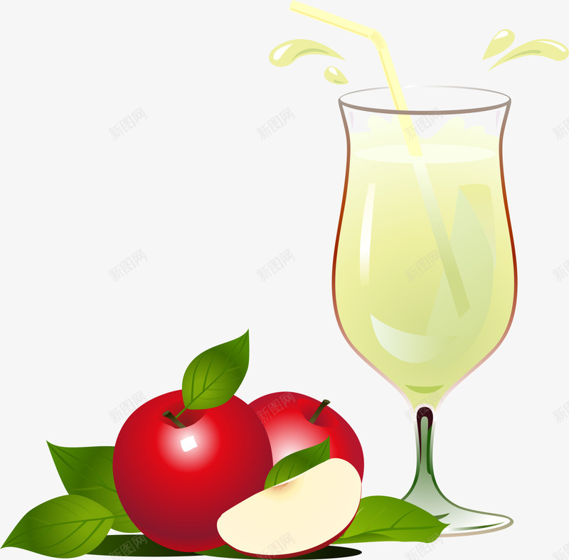 美味绿色苹果汁png免抠素材_88icon https://88icon.com 水果 红色苹果 绿色叶子 绿色果汁 绿色苹果汁 美味苹果汁