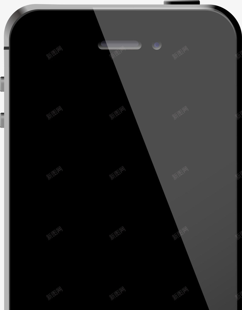 黑色简约手机png免抠素材_88icon https://88icon.com iPhone 数码 科技产品 苹果手机 装饰图案 黑色手机
