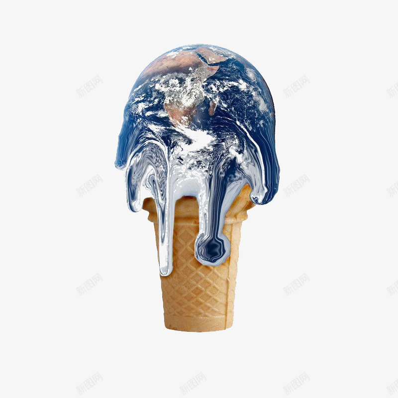 冰淇淋png免抠素材_88icon https://88icon.com 全球变暖 地球冰淇淋 科普