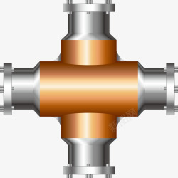 四通金属下水管道矢量图素材
