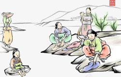 卡通人物洗衣服洗衣服高清图片