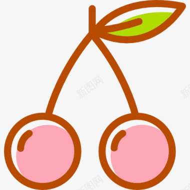 水果火龙果樱桃图标图标
