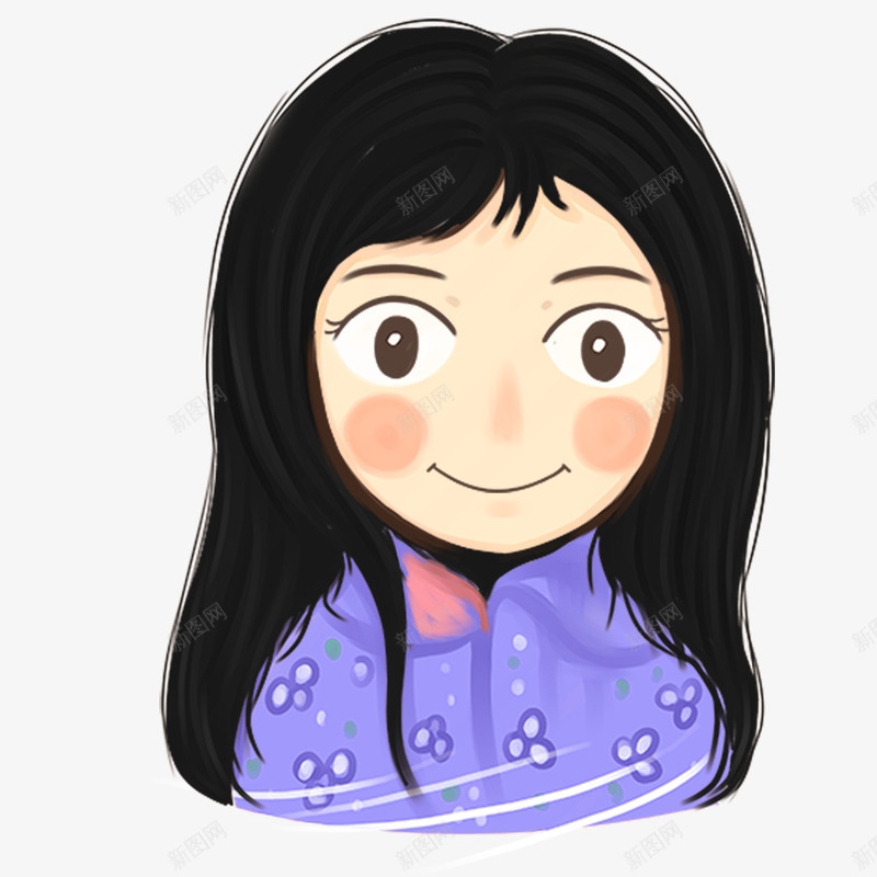 手绘卡通头像psd免抠素材_88icon https://88icon.com 人物 头像 女性 手绘 手绘卡通插画 手绘女人头像免费下载