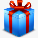 蓝色盒子礼物礼品图标图标