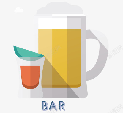啤酒和其他酒矢量图图标图标