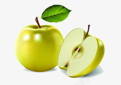 黄色苹果叶素材