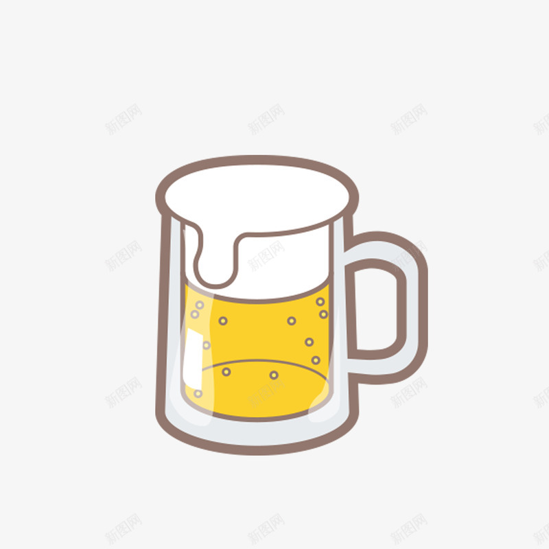 卡通小酌一杯酒png免抠素材_88icon https://88icon.com 卡通手绘 啤酒泡 小酌一杯 简笔卡通图