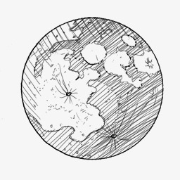 可爱的卡通手绘线条地球png免抠素材_88icon https://88icon.com 卡通 可爱 地球 线条