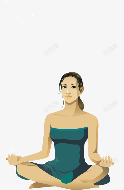坐着的女人png免抠素材_88icon https://88icon.com 坐着的女人 女人 女性 手绘 练习瑜伽