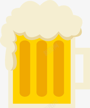言语泡沫卡通黄色啤酒图标图标
