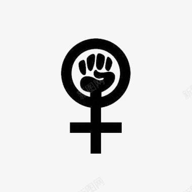 象征黑色女性权利图标图标