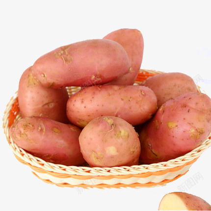一篮子土豆png免抠素材_88icon https://88icon.com 新鲜 有机蔬菜 洋芋 红皮土豆 蔬菜 马铃薯