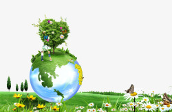 地球环保幸福家园素材