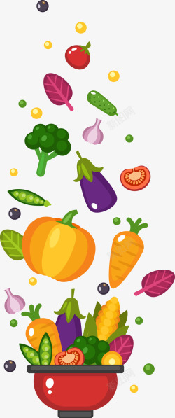 蔬菜装饰图案矢量图素材