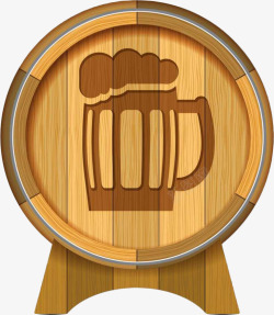 木板木桶木板圈啤酒杯雕刻高清图片