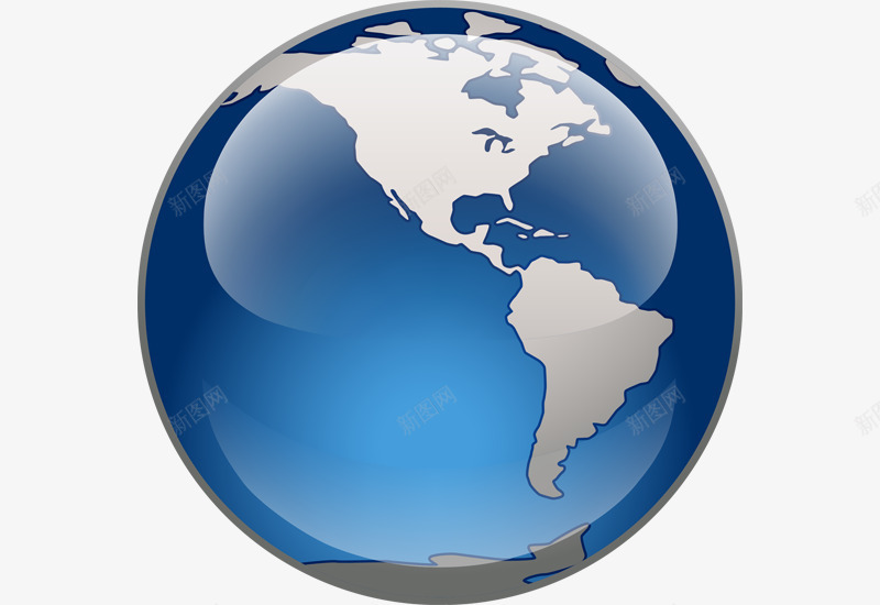 蓝色地球创意png免抠素材_88icon https://88icon.com 免抠 圆形图案 圆形漂浮 地球图形 科幻设计 科技banner 科技光球
