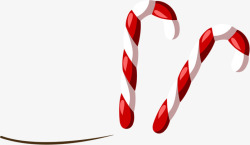 圣诞节元素糖果拐杖素材