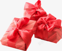 红色礼品盒x展架素材