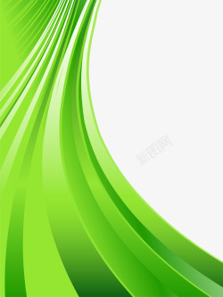 绿色线条曲线素材