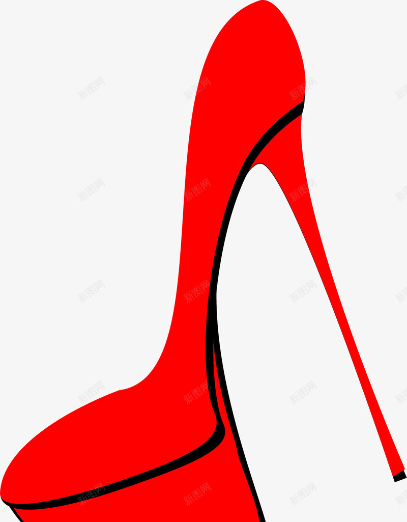 红色高跟鞋图案png免抠素材_88icon https://88icon.com 免抠PNG 卡通 女性鞋子 女鞋 火辣 马蹄高跟鞋