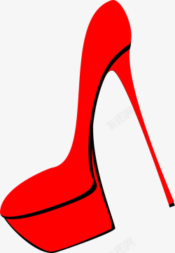 红色高跟鞋图案素材